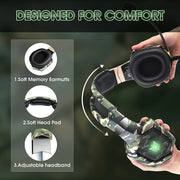 ONIKUMA Gaming Headphones with Flexible HD Mic RGB Light Surround Sound Over-Ear Wired Headset Gamer for PC