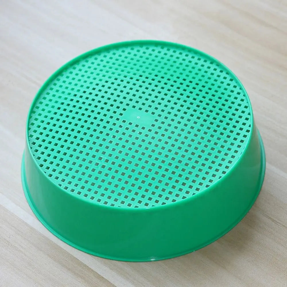 Garden Sifter Green Garden Sieve Portable Washable Soil Sieve Plastic Rock Sifter Home Planting Green