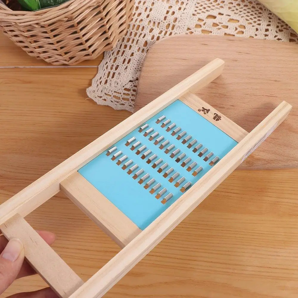 Wooden Hand-held Kitchen Tools Cucumber Gadgets Potato Vegetable Cutter Cheese Slicer Food Grater Peeler