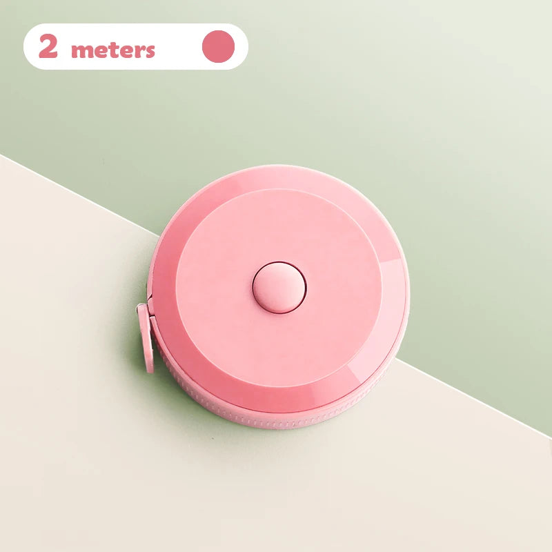 2 Meter Soft Tape Measure Scale Body Sewing Flexible Tailor Ruler Centimeter Inch Portable Retractable Self-Lock Measuring Tape