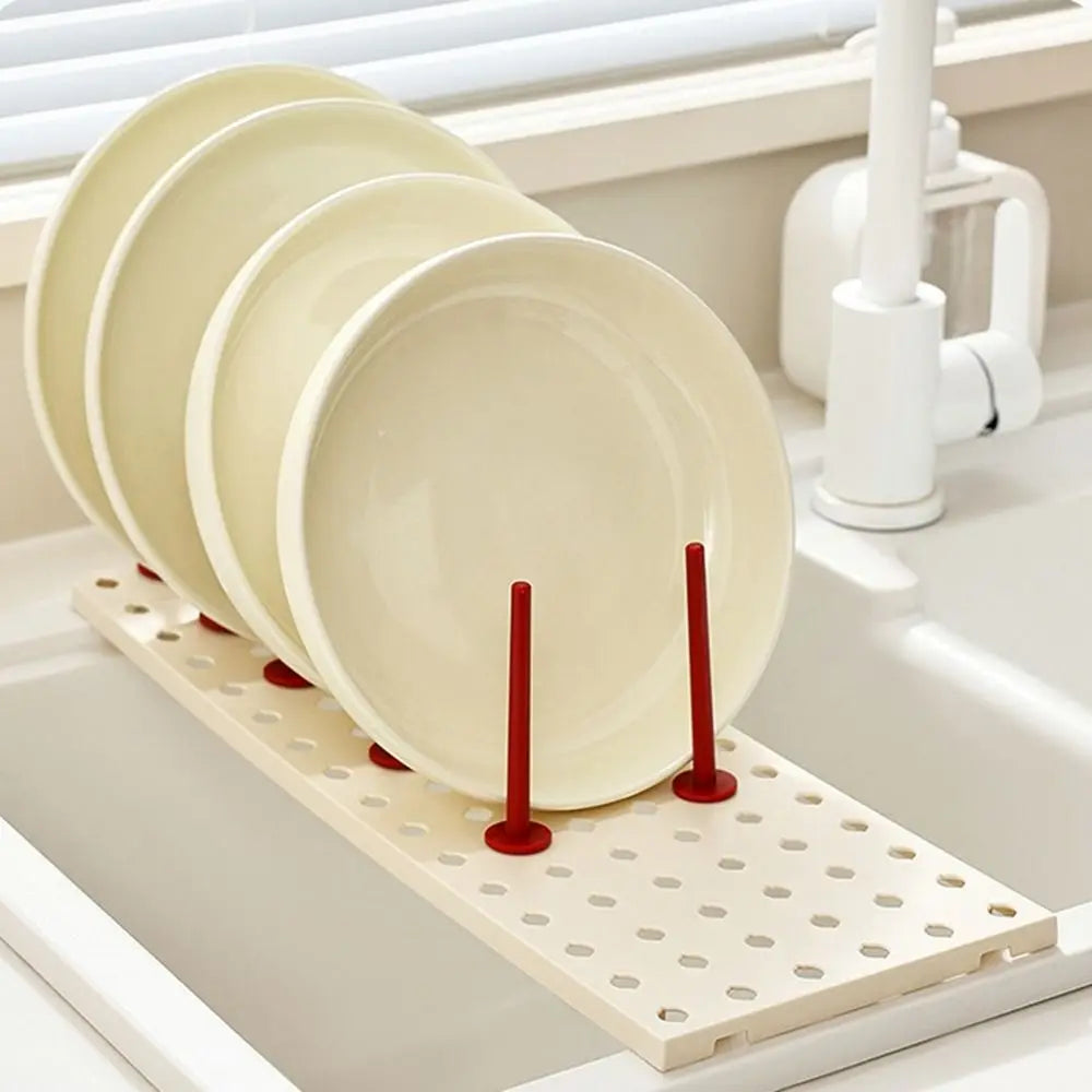 Kitchen Organizer Dish Drying Rack Plates Shelf Plastic Holder Dish Rack Sink Draining Bowl Storage Stand Home Accessories