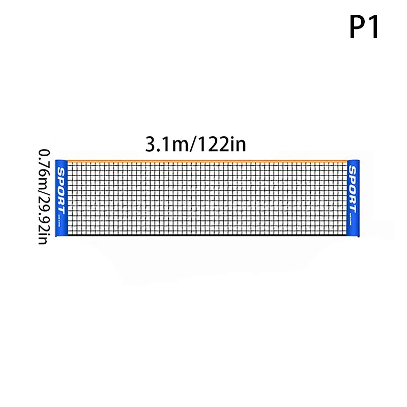 Train Like a Pro: Easy Setup 3.1/4.1/5.1/6.1m Outdoor Tennis Net - Perfect for Volleyball and Badminton Sports Training