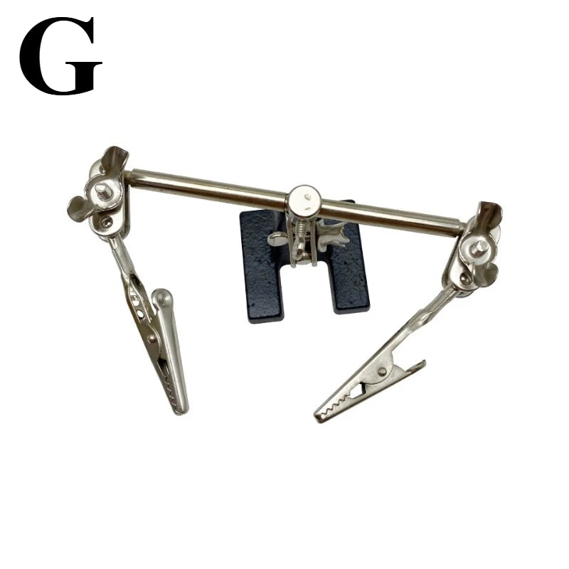 Professional Third Hand Tool with Adjustable Magnifying Glass Jeweler Soldering Clip Craft InlayWelding and PrecisionRepair Work