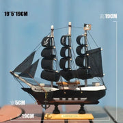 Home Decoration Mediterranean Style  Caribbean Pirate Black Pearl Ship Model Birthday Gift Desk Ornament A01 Living Room Decor