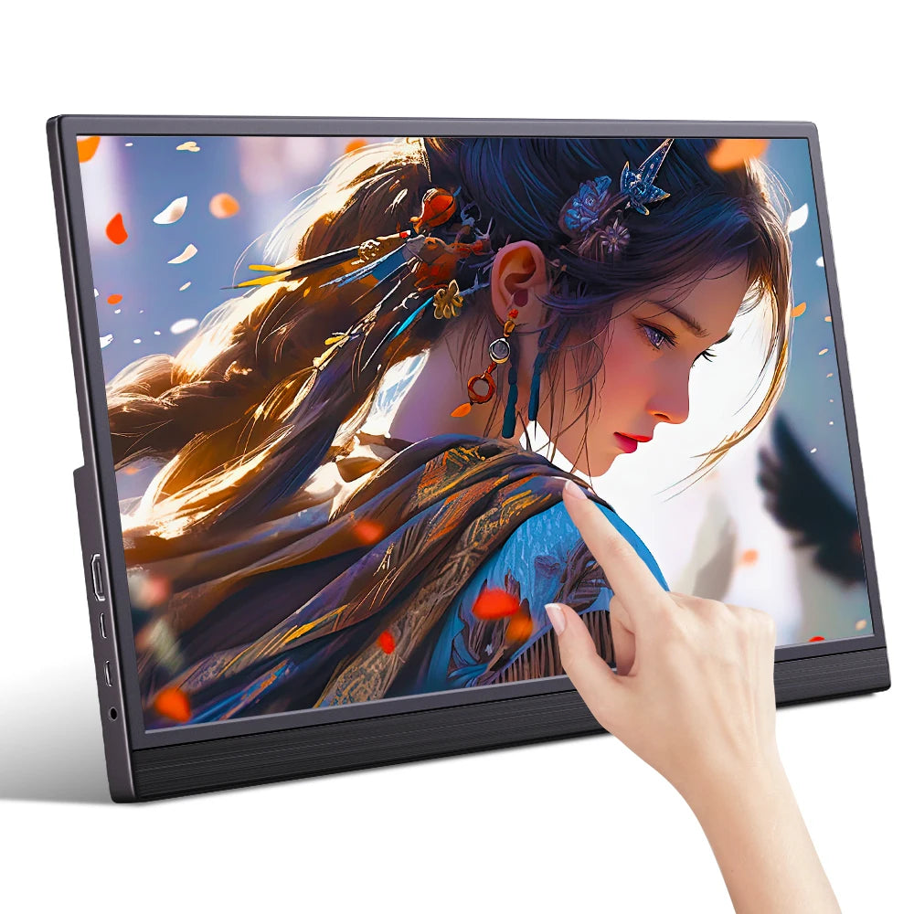 Touchscreen Portable Monitor 16/15.6/14/11.6 inch Gaming Laptop Extension Display Travel Monitor for Raspberry Pi/Laptop/PS3/PS4