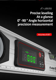 20-50cm Digital Spirit Level and Protractor Magnetic Spirit Level Bubble Level Aluminum Alloy Body Smart Level with Carrying Bag