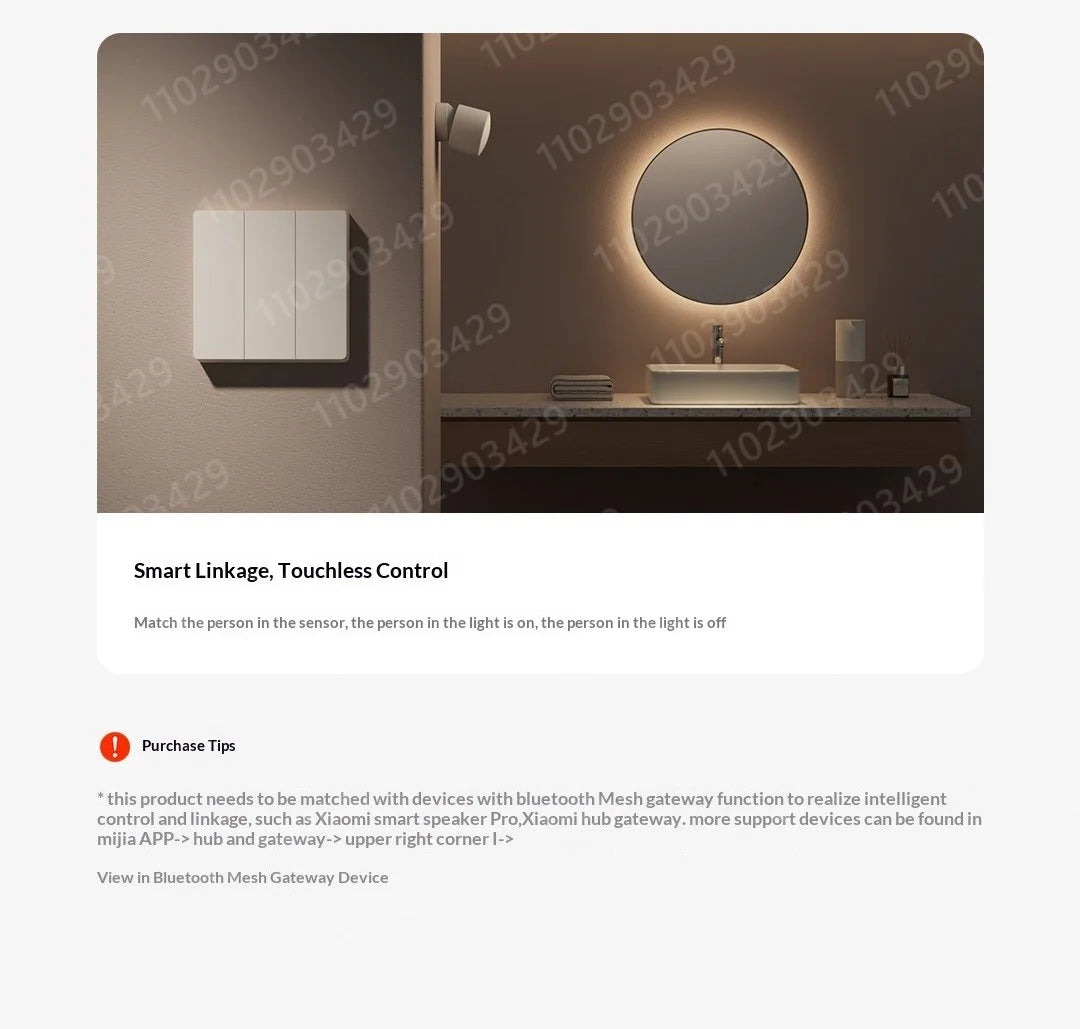 Xiaomi Smart Switch Wall Switch Double Key Dual Control Live Neutral Line Work For Smart Light Remote Control Switch Mi Home New