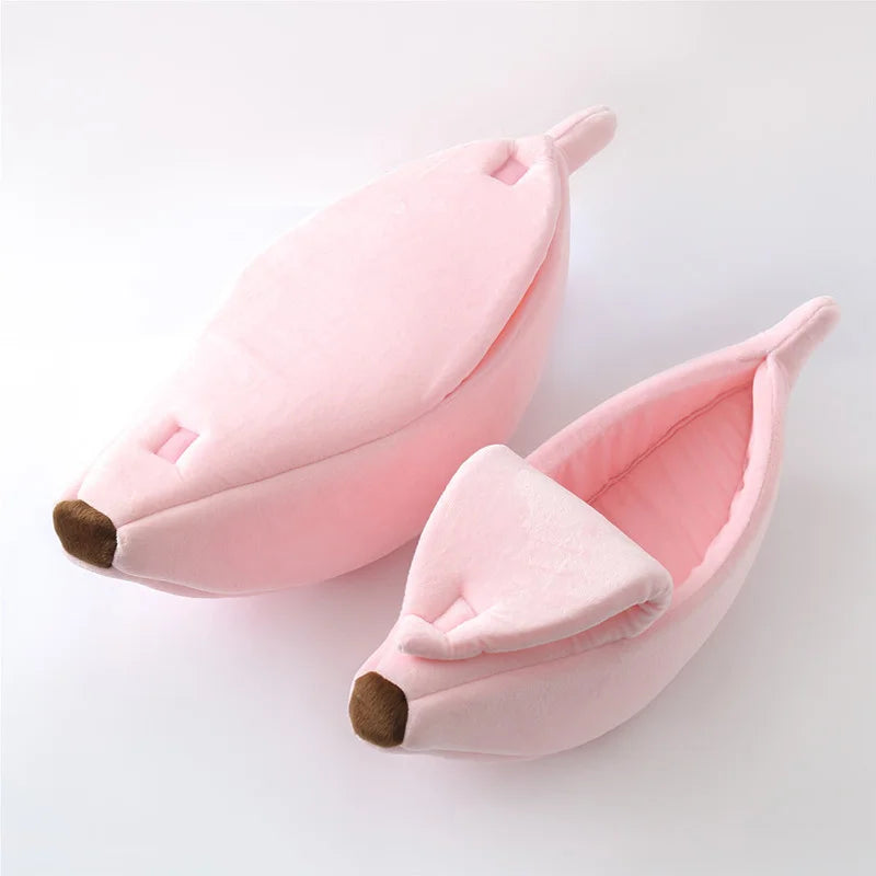 Banana Cat Bed House For Winter Funny Cute Cozy Cat Mat Beds Warm Durable Portable Pet Basket Kennel Dog Cushion Cat Supplies