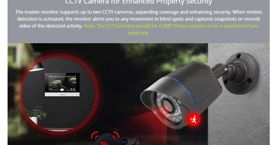 HOMSECUR 4 Wire Tuya Smart APP HD Video House Door Phone Kit with 7" Touch Screen Monitor IP65 Doorbell Camera Record Snapshot