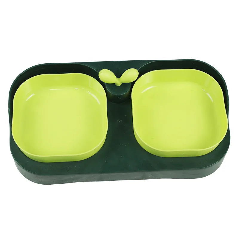 Double Pet Bowls Set for Dogs - Durable Non-Slip Food Water Feeder Dish Pet Supplies