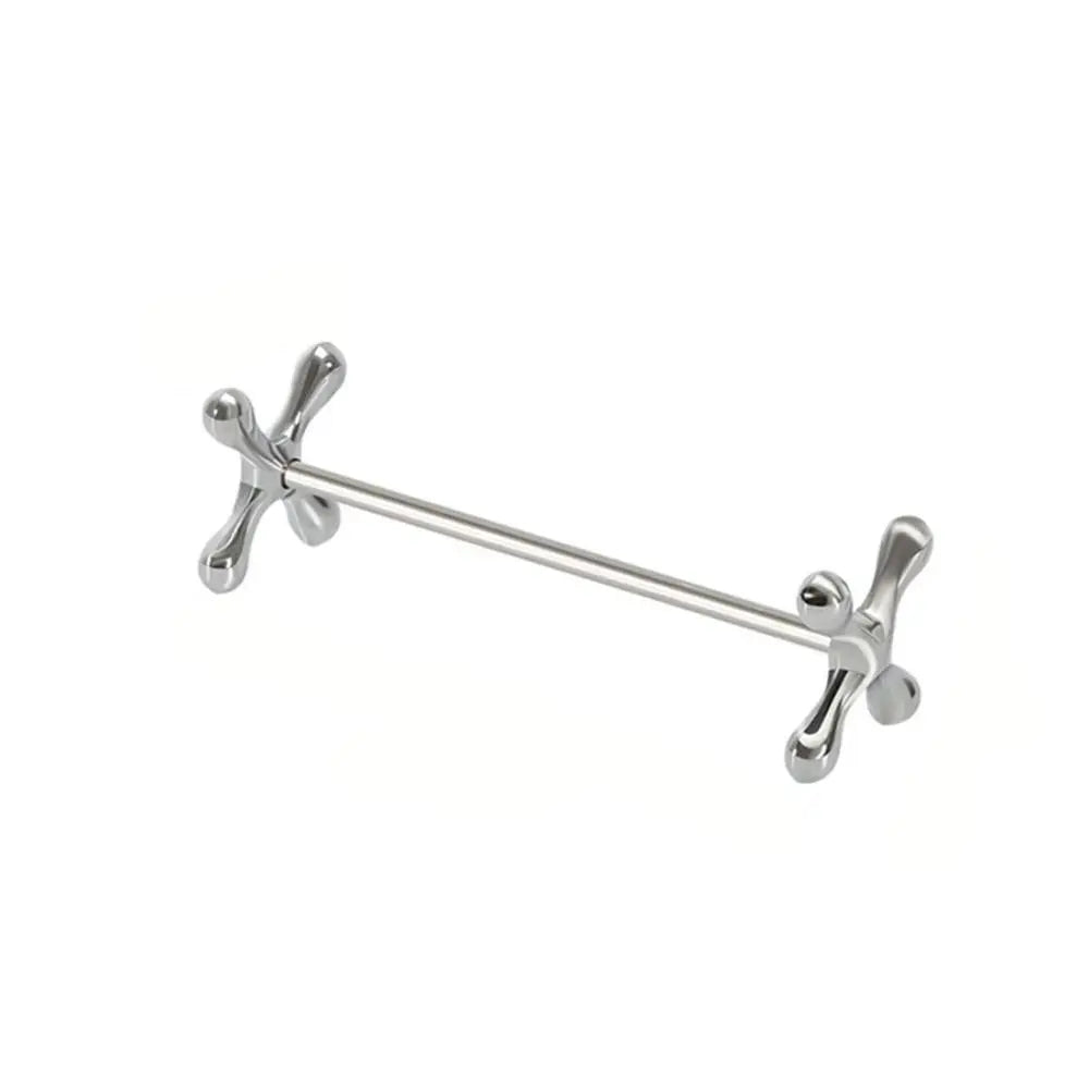 Kitchen Gadget Barbell Shape Chopstick Pillow Japanese-style Electroplate Spoon Holder Stainless Steel Fork Stand Dining Table