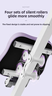 Fitness Body Shaping Machine Multifunctional Home Gym  Abdominal Waist Trainer Knee-Friendly Sliding Rail for Core & Leg Workout