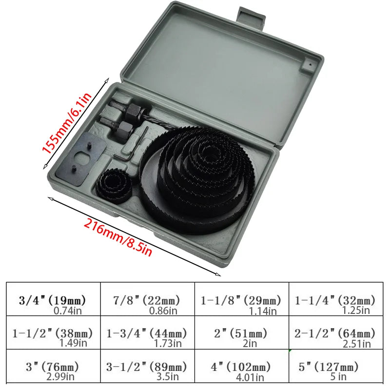 Woodworking hole saw, electric drill set, drywall spotlight tools, hole saw, drywall hole saw, woodworking tool set