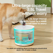 Cat Water Fountain Automatic Pet Water Fountain 1.8L  Cat Water Dispenser with 1 Replacement Filter for Cats and Dogs