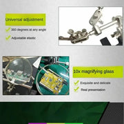 Professional Third Hand Tool with Adjustable Magnifying Glass Jeweler Soldering Clip Craft InlayWelding and PrecisionRepair Work