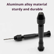 Mini Tool Set with Black Hand Twist Drill 10Pcs Fried Dough Twists Drill for Woodworking Drilling Rotary Wood Holes Tools