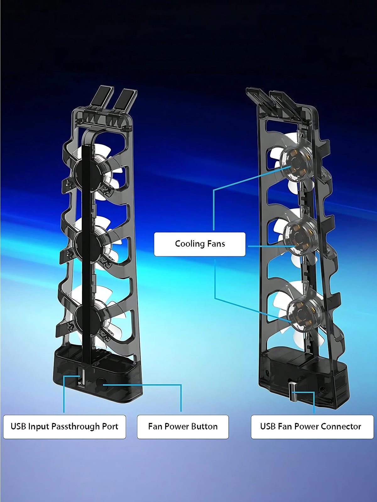 For PS5 Accessories Cooling Fan with LED Light for PS5 Both Disc and Digital Editions Gaming Accessorie Cooling System