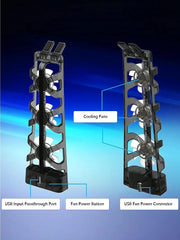 For PS5 Accessories Cooling Fan with LED Light for PS5 Both Disc and Digital Editions Gaming Accessorie Cooling System