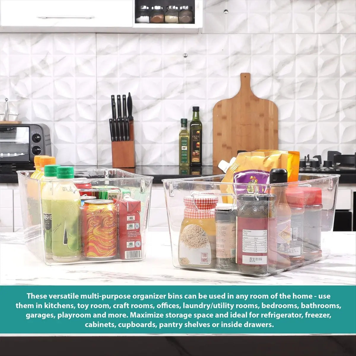 [CLOS] Kitchen Transparent Storage Box Food Storage Box Large Transparent Storage Containers are Used for Sorting.