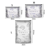 Sealed Food Storage Bag Aluminum Foil Reusable Freezer Bag Fresh Keeping Container Leakproof Meal Prep Kitchen Storage Organizer