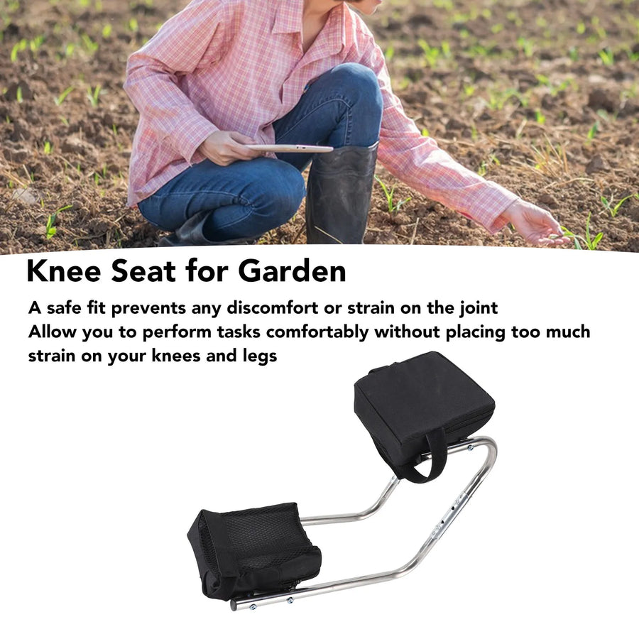 Knee Seat Gardening Tool Stainless Steel Ergonomic Ankle Support Multifunctional Knee Seat Leg Brace for Gardening Work