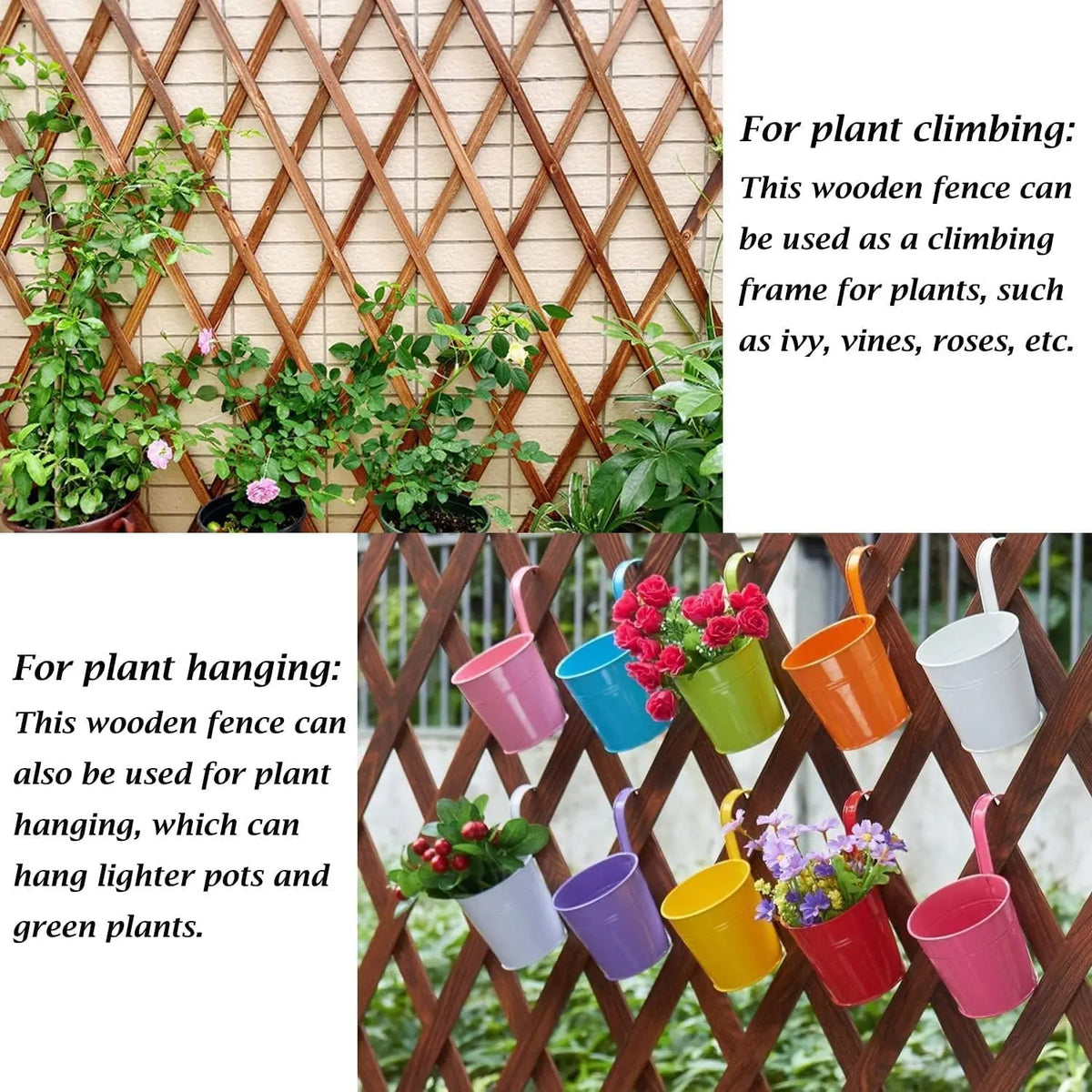 Garden Fence Wood Garden Fencing 2 Pack Extendable Instant Fence Wooden Garden Fence Expandable Freestanding Wood Garden Trellis