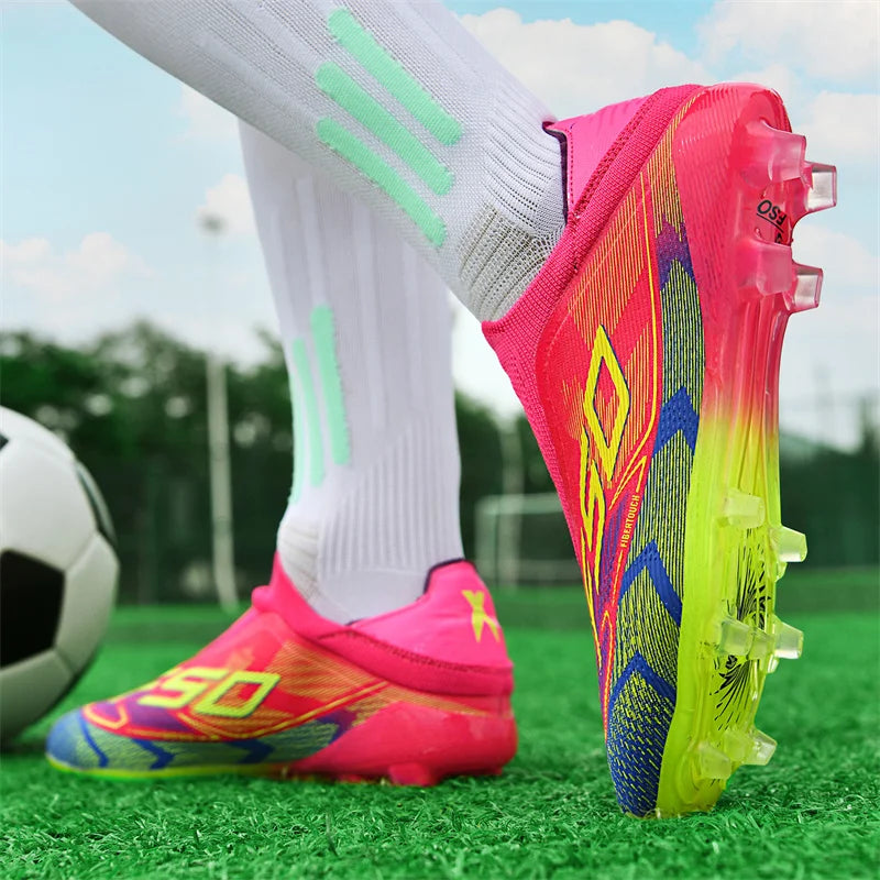 Men Women Soccer Shoes Society Professional Ultralight Cleats Indoor Football Shoes Training Outdoor Football Boots Resistant