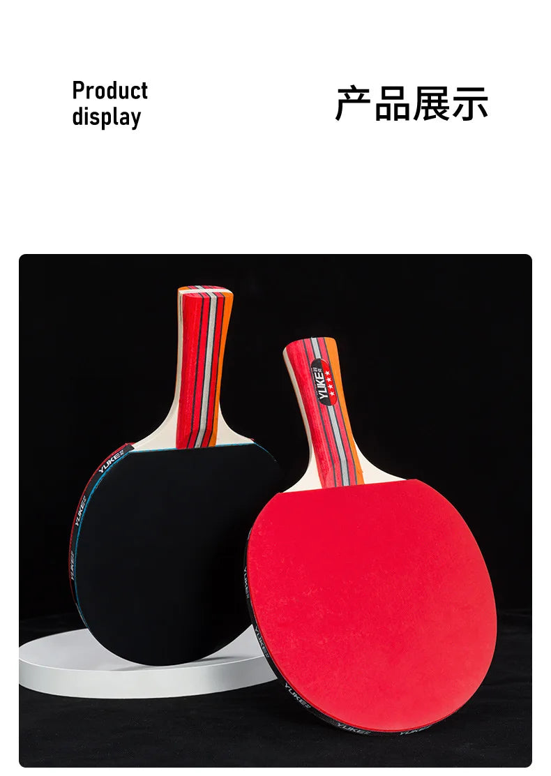 Professional-grade Table Tennis Racket Set for Beginners with Both Pen-hold and Backhand Grips