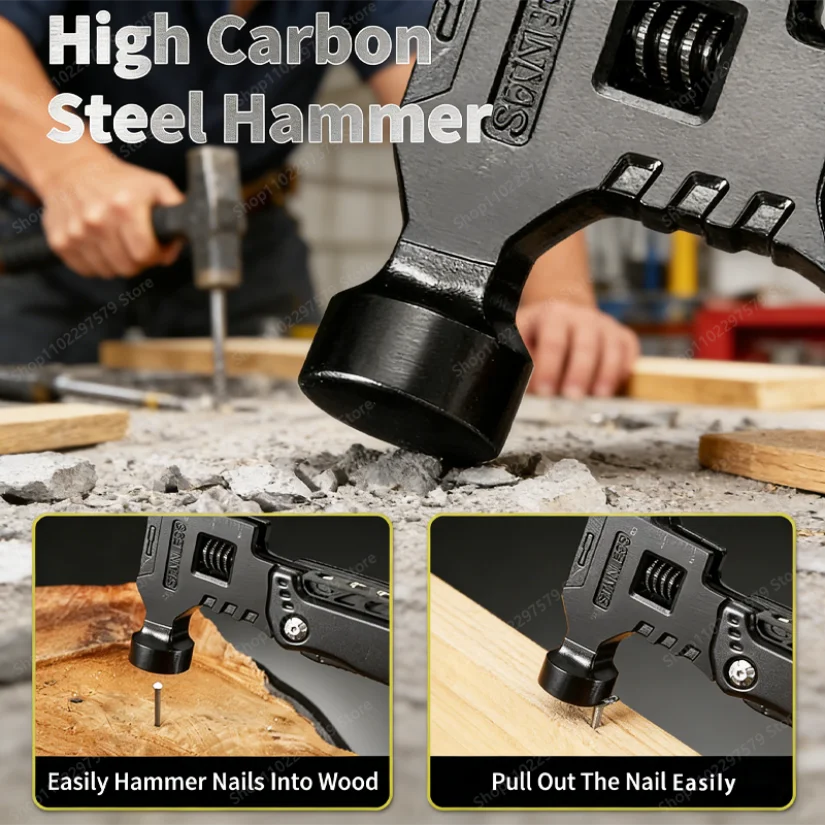 New Multifunctional Wrench Hammer Knife Pliers Outdoor Camping Survival Tool Labor Saving Tool Stainless Steel Multi-tool Knife