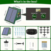 1pc DIY Solar-Powered Automatic Drip Irrigation System  for Raised Beds Greenhouses Vegetable Gardens Balcony Hanging Plants