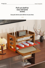 Living Room Wi-Fi Router Storage Rack, Home Tv Storage Box, Multi-Tiered Storage Rack, Office Storage Rack