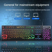 Eweadn GX330 Wired Keyboard Mouse Set Retro Punk ABS Keycaps Gaming Keyboard Mouse Headphones family Office PC Gamer Laptop Gift