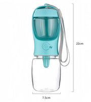 Dog Cat  Portable Feeding and Watering Supplies Portable Food Grade Material Dog Travel Pet Water Cup Bottle With Food Dispenser