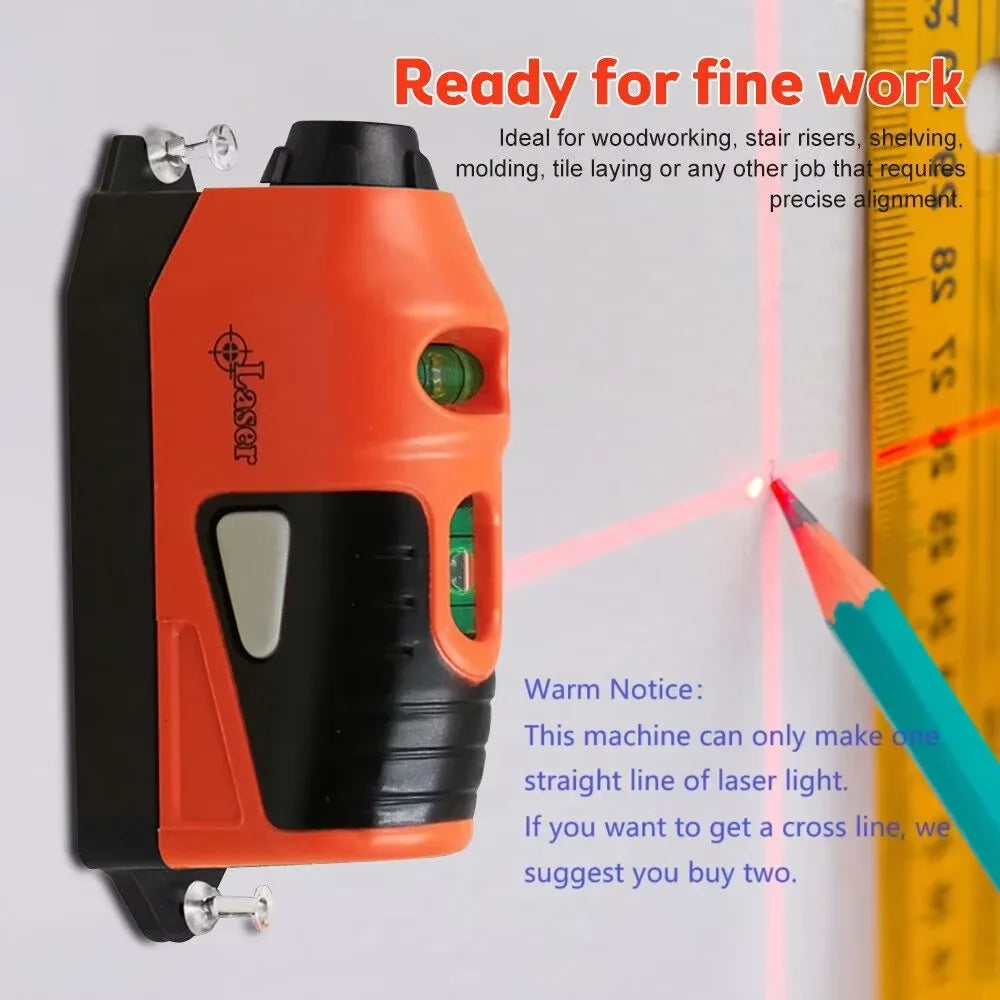 Mini Portable Laser Level Vertical Spirit Level Tool Laser Level Vertical Horizontal Laser Line Projection Measuring Tools