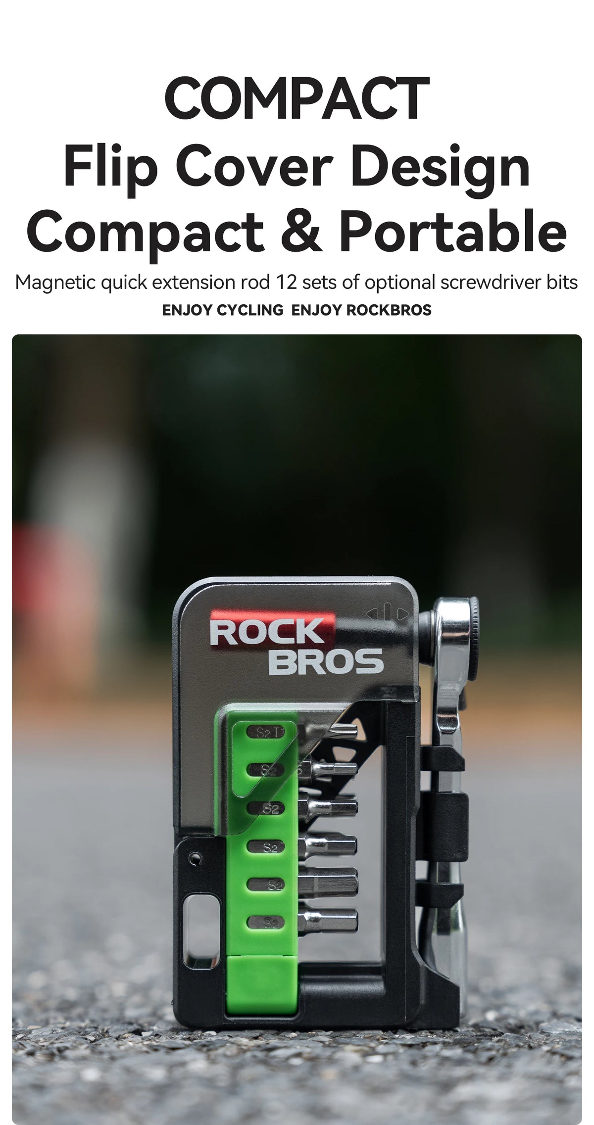 ROCKBROS Mini Ratchet Tool Set Ratchet Wrench Hand Tools Bicycle Mechanical Tools Aluminum Alloy Quick Release Ratchet Wrench