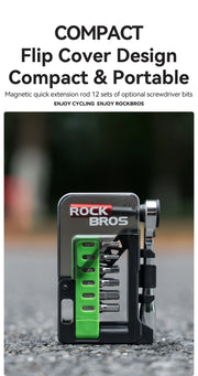 ROCKBROS Mini Ratchet Tool Set Ratchet Wrench Hand Tools Bicycle Mechanical Tools Aluminum Alloy Quick Release Ratchet Wrench