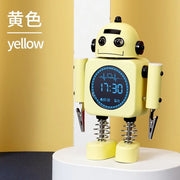 2025 Robot Smart Alarm Clock Led Wake-up Light Luminous Snooze Living Room Bedroom Desk Clock Children's Gifts Home Decoration