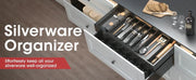 Kitchen Organizer Tray Adjustable Pantry Organizer Utensil Cutlery Drawer  for Silverware Tableware Expandable Kitchen Drawer