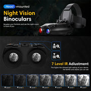 GTMEDIA N4 Night Vision Binoculars Infrared Night-Visions Device 1080P 5X Digital Zoom Head Mount Goggles Day/Night Use Outdoor