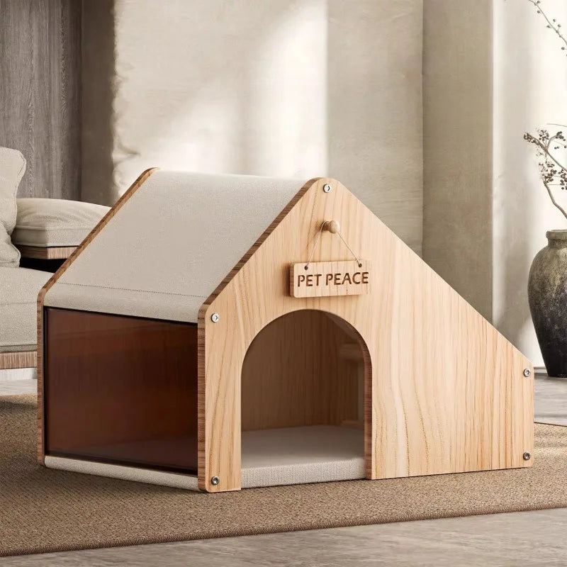 Solid Wood Cat Bed Large Space Enclosed Bed Cats Moisture-proof and Waterproof Cat's House Durable Cat Accessories Products