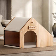 Solid Wood Cat Bed Large Space Enclosed Bed Cats Moisture-proof and Waterproof Cat's House Durable Cat Accessories Products
