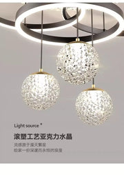 Living room main lamp chandelier New light luxury bedroom lamps Modern simple crystal living room lamp ceiling light