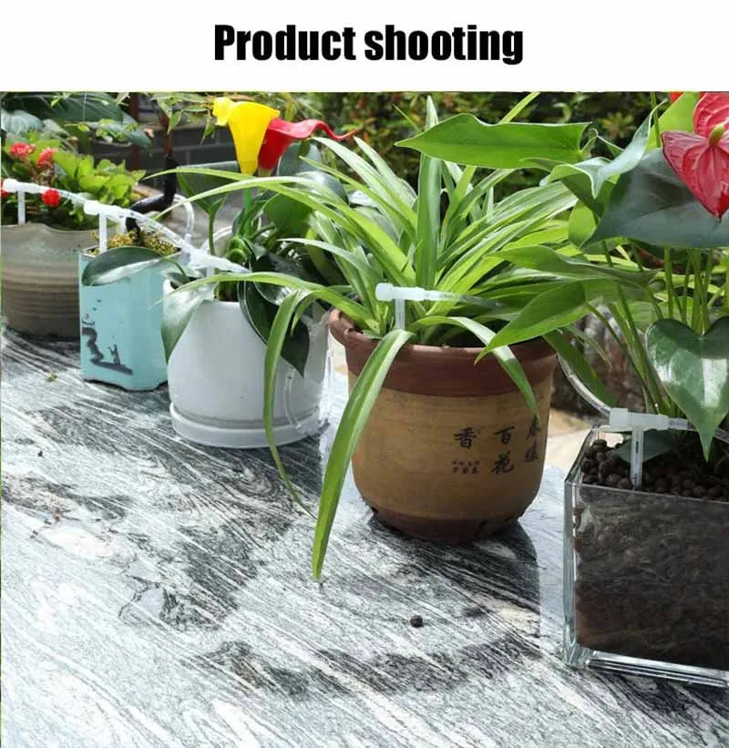 Garden Adjustable Valve Drip Irrigation Device Double Pump Controller Timer System Solar Energy Intelligent Automatic Watering