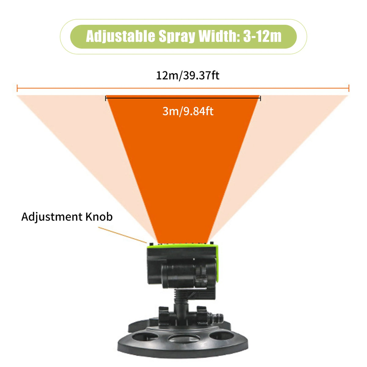 Garden Sprinkler 180° Rotating Adjustable Large Coverage Lawn Sprinkler Irrigation System Water Sprayer Gardening Supplies