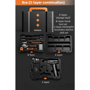 Household Toolbox Set Multi-functional Hand Tool Sets Portable Hardware Woodworking Electrician Toolkit Vehicle Repair Tools