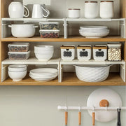 Kitchen cabinet multi-level shelf storage rack Cabinet Shelf Expandable SpaceSaving Stackable Layered Shelf Kitchen storage rack