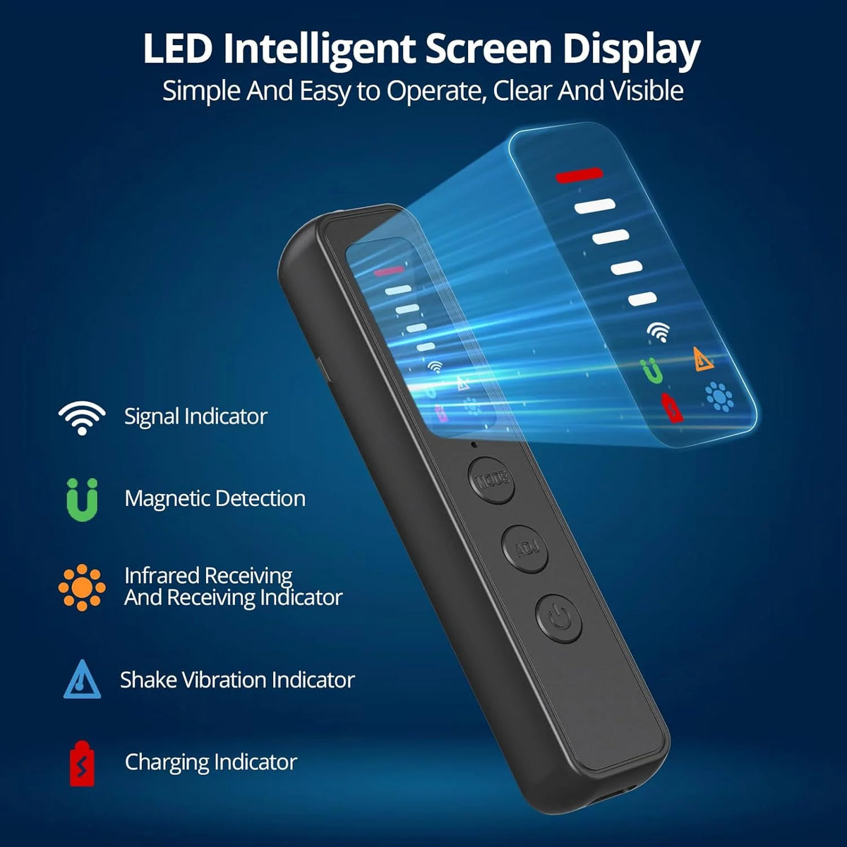 Spy Hidden Camera Detector - AI-Powered Anti-Spy Device, GPS Tracker & Bug Detector, RF Scanner for Hotels, Travel, Home & Offic