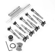 A Set of 10 Woodworking Hole-Making Tools Including Threaded Enlarging Drills and Extended Woodworking Hole-Making Drill Bits