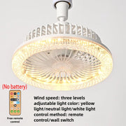 New Ceiling Smart LED Fan Light Living Room Bedroom Modern and Simple Home Intelligent Remote Control Restaurant LED Fan Light