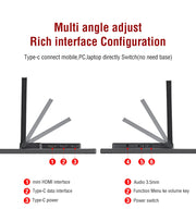 14 Inch Portable  Touch Monitor Non-touch optional 16:10 400cd/m2 Gaming Computer Expand Display For XBox PS4/5 Switch Loptop